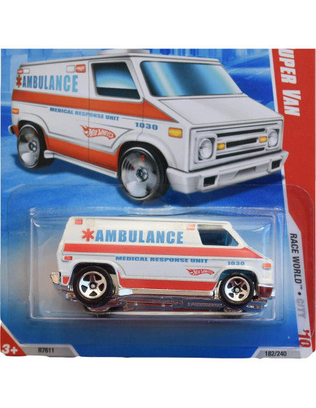 Hot Wheels Furgoneta Ambulancia 2010 1:64 Escala