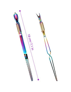 Herramienta de Pinzado de Uñas Blulu 2 Piezas Acero Inoxidable 2