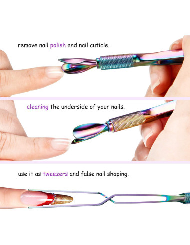 Herramienta de Pinzado de Uñas Blulu 2 Piezas Acero Inoxidable