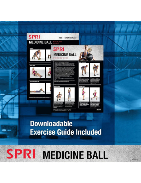 Balón Medicinal SPRI 12 lb (5.44 kg) para Ejercicio y Fitness