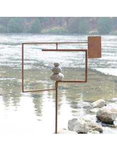 Escultura Cinética de Jardín Zen Aura Life - Acero 60 cm 2