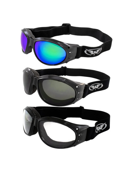 Gafas de Motocicleta Global Vision Eliminator 3 Pares UV400
