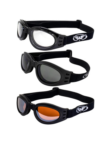 Gafas de Motocicleta Global Vision Acolchadas Plegables UV