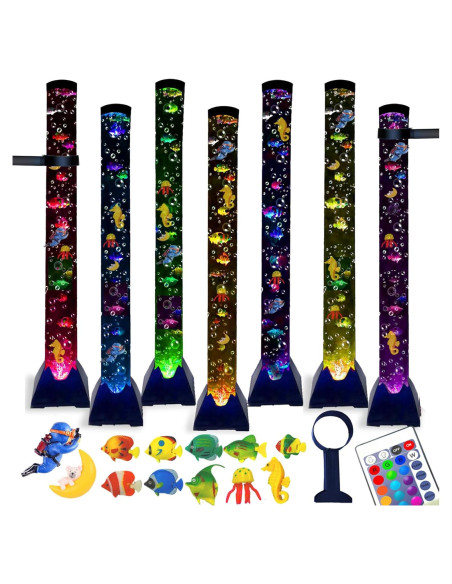 Lámpara Burbuja Sensorial Muiofang 1.22m con Peces LED