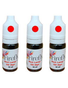 Tinte de Aceite de Lámpara Firefly Rojo - 3 Botellas de 10ml