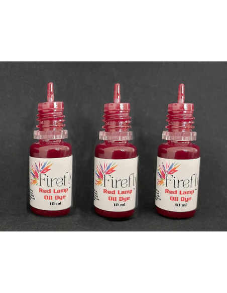 Tinte de Aceite de Lámpara Firefly Rojo - 3 Botellas de 10ml