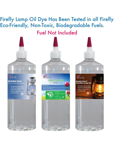 Tinte de Aceite de Lámpara Firefly Rojo - 3 Botellas de 10ml