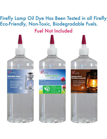 Tinte de Aceite de Lámpara Firefly Rojo - 3 Botellas de 10ml