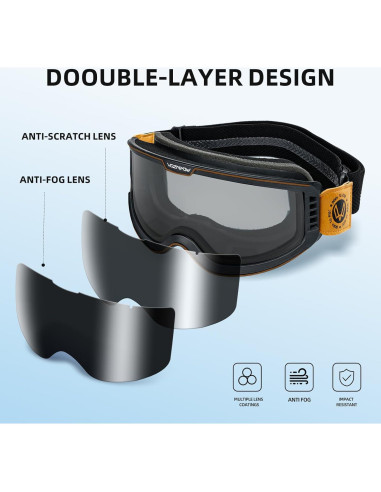 Gafas de Motocicleta VOZAPOW Pamx5-01 Fotoquímicas Antivaho