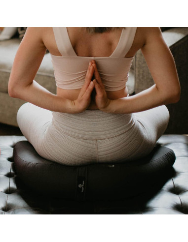 Cojín de Meditación en V Hugger Mugger Aqua - Soporte para Piernas Cruzadas