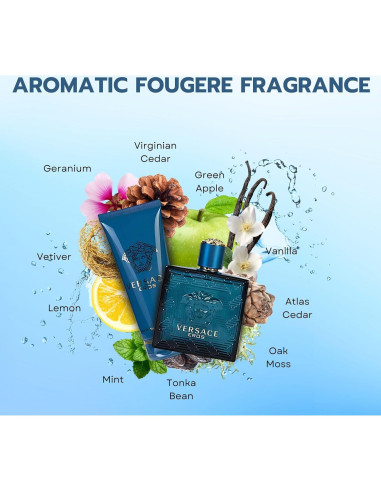 Conjunto de Fragancia Versace Eros - Eau de Toilette 100ml + Gel de Ducha 100ml