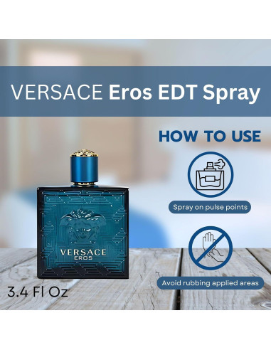 Conjunto de Fragancia Versace Eros - Eau de Toilette 100ml + Gel de Ducha 100ml