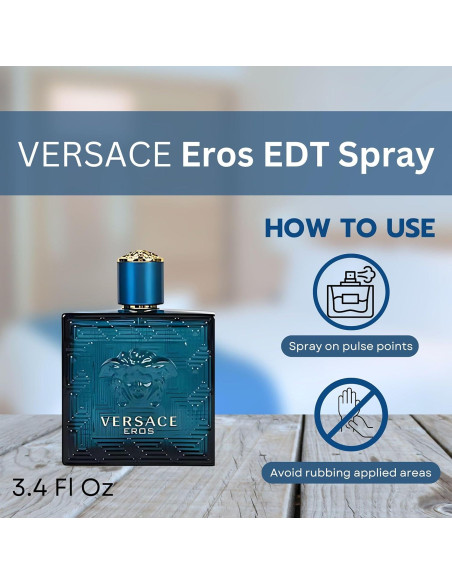 Conjunto de Fragancia Versace Eros - Eau de Toilette 100ml + Gel de Ducha 100ml