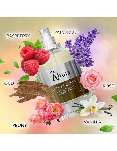 AHUJA Oud Majestuoso Eau De Parfum Unisex 100 ml - Fragancia Lujosa