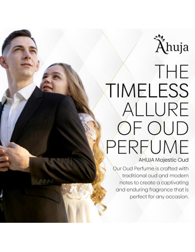 AHUJA Oud Majestuoso Eau De Parfum Unisex 100 ml - Fragancia Lujosa