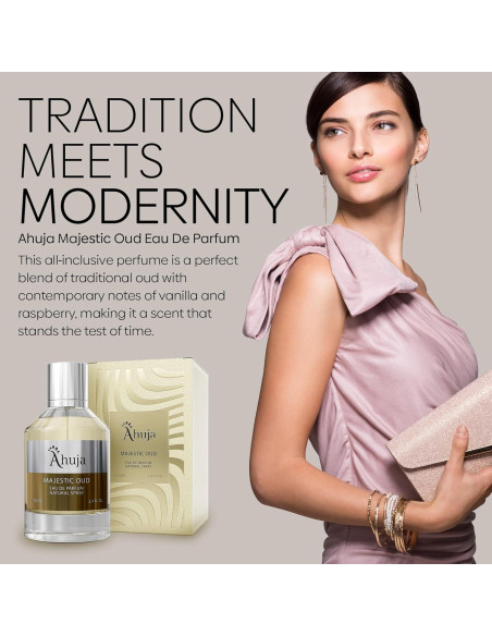 AHUJA Oud Majestuoso Eau De Parfum Unisex 100 ml - Fragancia Lujosa