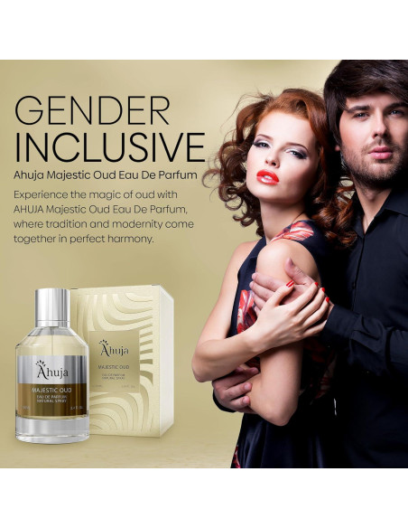 AHUJA Oud Majestuoso Eau De Parfum Unisex 100 ml - Fragancia Lujosa