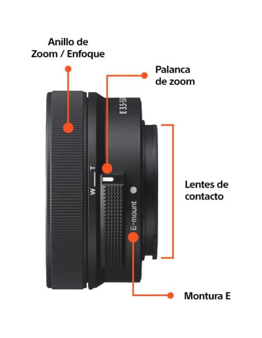 Lente Sony E PZ 16-50mm F3.5-5.6 OSS II Compacta APS-C