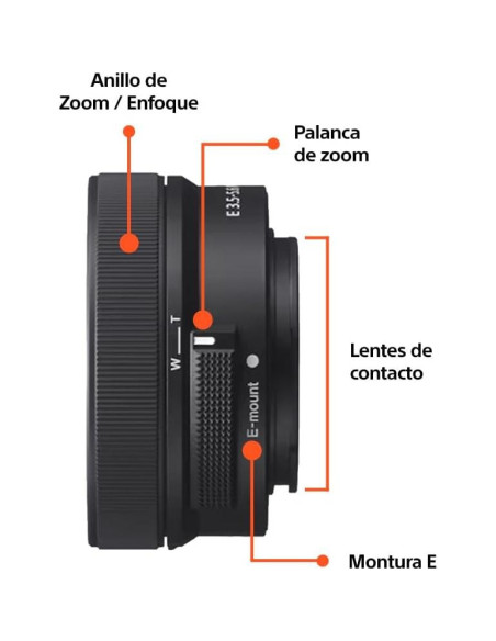 Lente Sony E PZ 16-50mm F3.5-5.6 OSS II Compacta APS-C