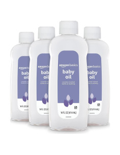 Aceite para Bebés Amazon Basics Lavanda 414 ml x 4