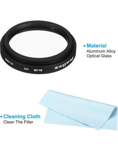 Filtro UV PATIKIL 30.5mm Aluminio y Vidrio Óptico