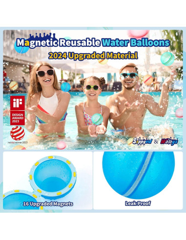 10 Piezas Globos de Agua Reutilizables Soppycid para Niños