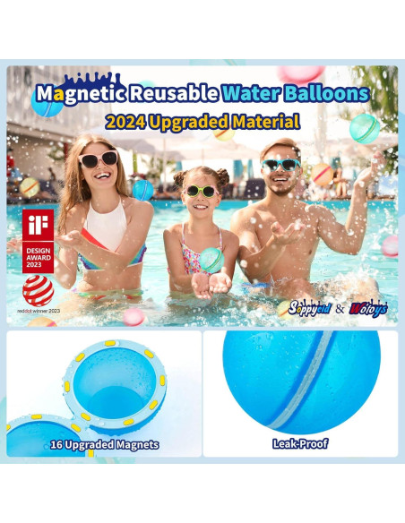 10 Piezas Globos de Agua Reutilizables Soppycid para Niños