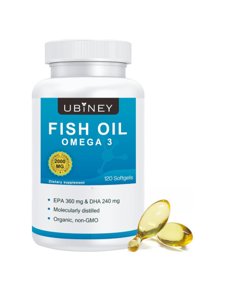 Suplemento Omega 3 Ubiney 2000mg 120 Cápsulas Blandas