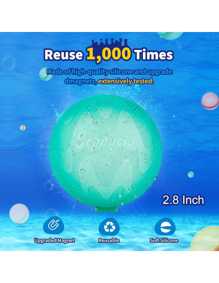 10 Piezas Globos de Agua Reutilizables Soppycid para Niños