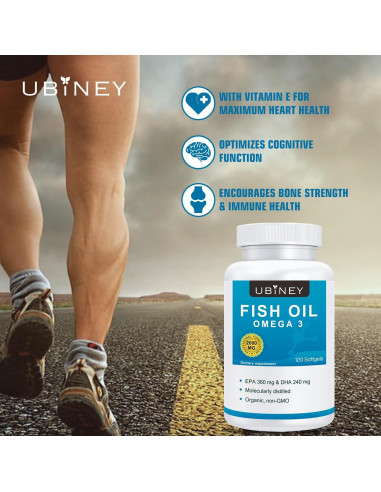 Suplemento Omega 3 Ubiney 2000mg 120 Cápsulas Blandas