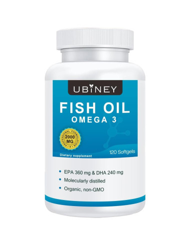 Suplemento Omega 3 Ubiney 2000mg 120 Cápsulas Blandas
