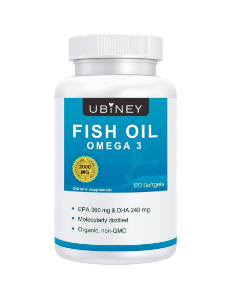 Suplemento Omega 3 Ubiney 2000mg 120 Cápsulas Blandas