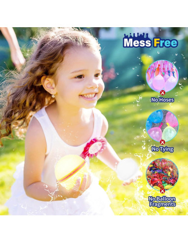10 Piezas Globos de Agua Reutilizables Soppycid para Niños