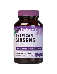 Extracto de Raíz de Ginseng Americano BlueBonnet 400 mg 60 Cápsulas
