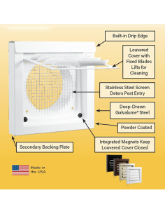 Rejilla de Ventilación de Metal FreshVent 10.16 cm Negra 2