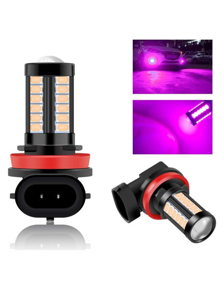 Bombillas LED de Niebla Teguangmei H8 H11 6000K Rosa 2Pcs