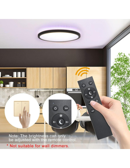 Luz de Techo LED Empotrada Marfete 40W RGB 38cm Regulable