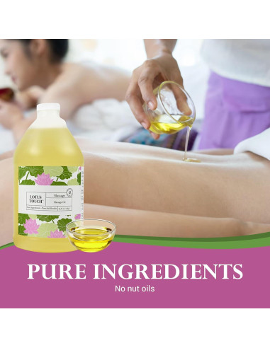 Aceite de Masaje Orgánico Lotus Touch 1.89L - Alta Deslizabilidad
