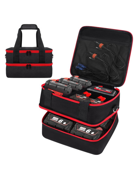 Caja de Almacenamiento para Baterías Milwaukee M12 M18 18V 20V
