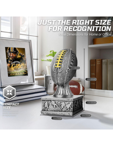 Trofeo de Fútbol Fantasía Flexzion 18.8 cm - Escudo Campeón