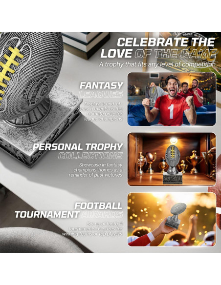 Trofeo de Fútbol Fantasía Flexzion 18.8 cm - Escudo Campeón
