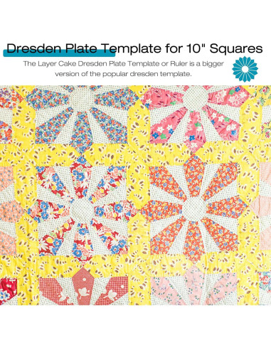 5 Plantillas de Acrílico para Patchwork Kigley - 10" y 4 Tamaños Redondos