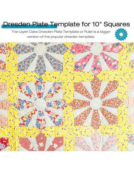 5 Plantillas de Acrílico para Patchwork Kigley - 10" y 4 Tamaños Redondos