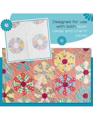 5 Plantillas de Acrílico para Patchwork Kigley - 10" y 4 Tamaños Redondos