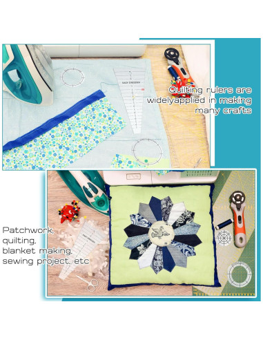 5 Plantillas de Acrílico para Patchwork Kigley - 10" y 4 Tamaños Redondos