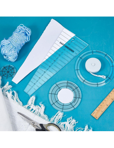 5 Plantillas de Acrílico para Patchwork Kigley - 10" y 4 Tamaños Redondos