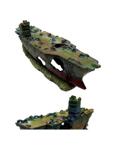 Adorno de Acuario CORISRX WS007 Estatua Barco de Guerra