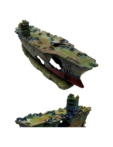 Adorno de Acuario CORISRX WS007 Estatua Barco de Guerra