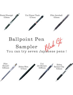 Set de 7 Bolígrafos Japoneses Stationery JP Tinta Negra 0.25-0.7mm 2