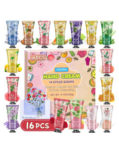 Set de 16 Crema de Manos VESPRO - 14 Fragancias Hidratantes